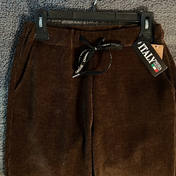 MODA ITALY Soft Corduroy Knit Velour Stretch Pants M NWT - Picture 3 of 6